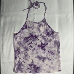 NWT Ivy + Main Purple Tie-Dye Halter Top